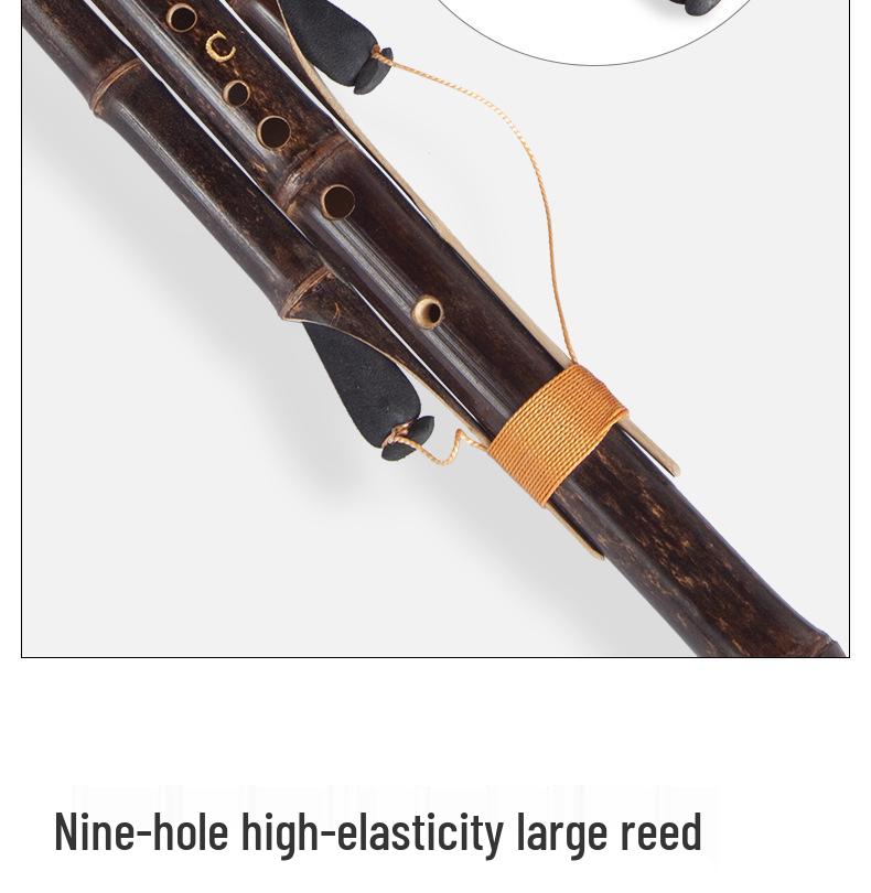 Natural Nine-Hole Unglazed Gourd Flute in C-flat, B-flat, D-flat, G-flat, and F-flat Keys for Adults