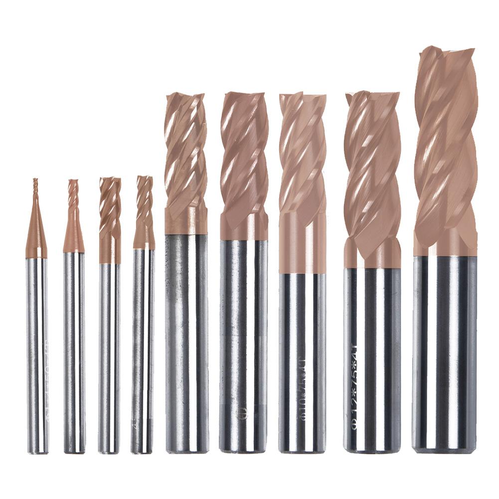 Fräser mit rundem Griff, 1–16 mm, 4 Nuten, Hartmetall