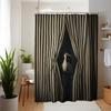 Tenda da Doccia Elegante a Strisce Bianche e Nere con Uccelli Opere d'Arte Divertenti di Animali per Bagno della Cameretta