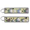 Anime Movie Embroidery Key Fobs White Dragon Key Tags Keychains for Motorcycles Cars Keyring Cosplay Accessories Fans Gifts