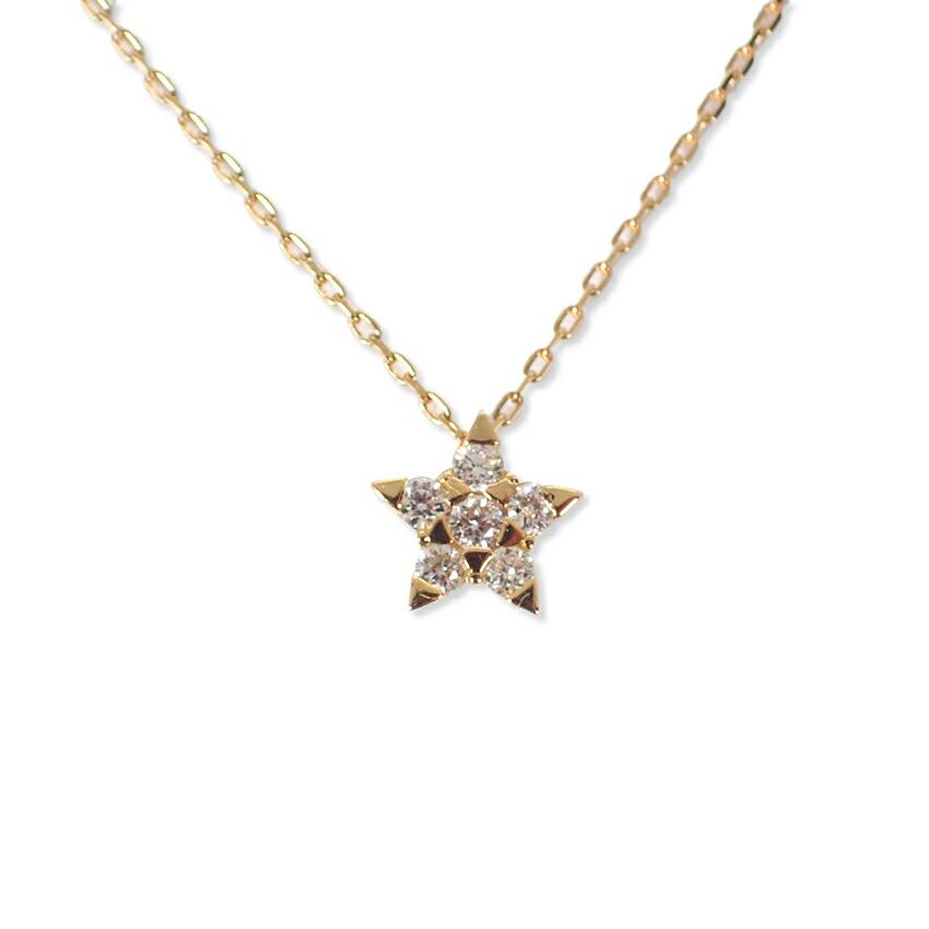 

[Вживаний] Star Jewelry/Star Jewelry Золотий кулон-зірка з діамантами K18/g430-24