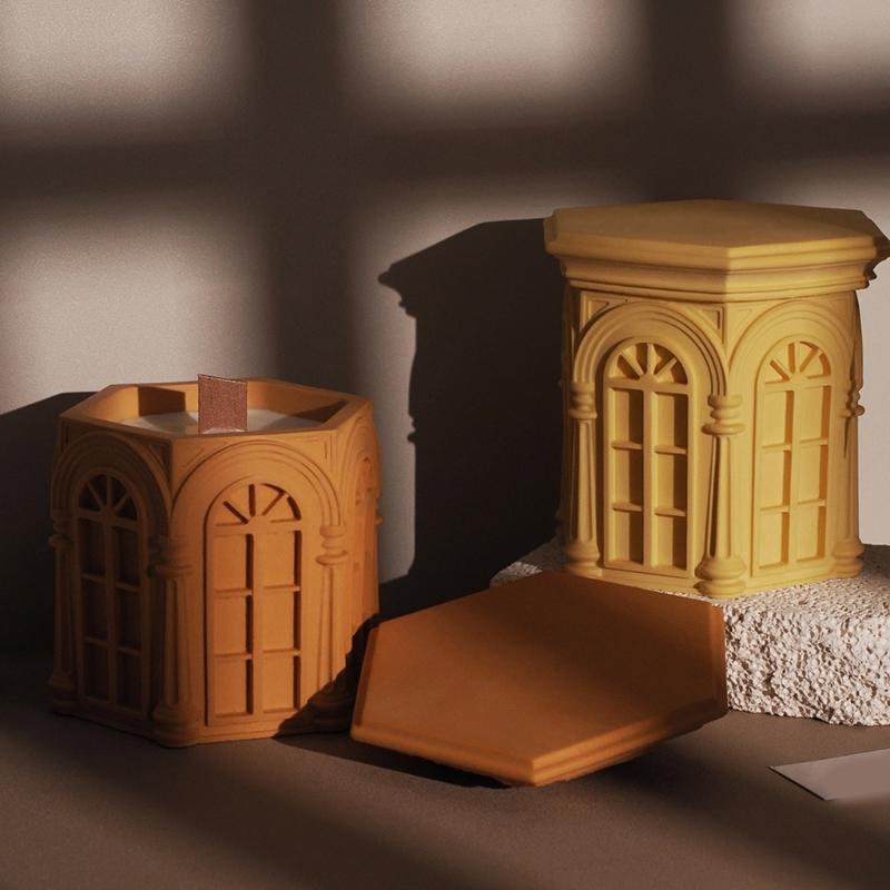 Candlestick Silicone Mold Silicone Candle Holder Molds Flexible Candle Jar Silicone Moulds Soft Silicone Mold for Candle