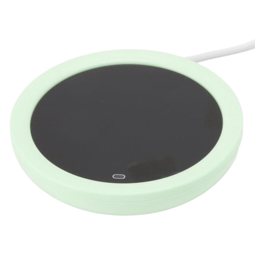 USB Coffee Mug Warmer Electric Gravity Switch 55 Celsius Degree Milk Heating Plate for Office Green