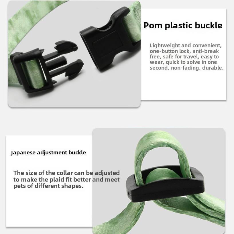 Pet Collar Dog Gradient Collar Anti Loss Positioning Nylon Anti Traction Rope with Bell Pet Collars for Small Medium Large Dogs
