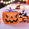 Halloween Pumpkin Bubble Machine Automatic Blower with Music & LED Lights Rechargeable Kid's Toy for Party Favors Outdoor Fun