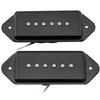 Artec ASA91 Alnico 5 P90 Dog-Ear Pickups, Neck/Bridge PU Set for Electric Guitar, Black