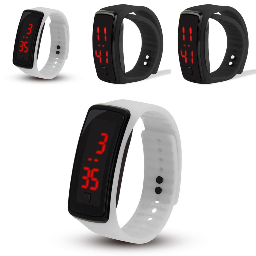 Childrens Digital Led Electronic Watch With Plastic Band For Kids And Students