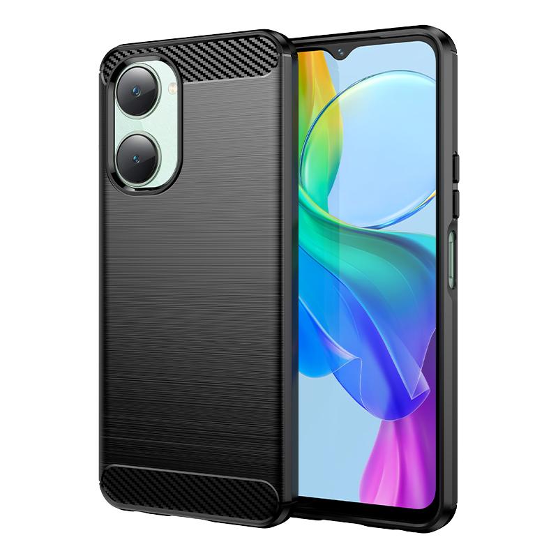 For Vivo T3 Lite Case For Vivo T3 Lite Cover 6.56 inch Carbon Fiber Shockproof Silicone Protective Bumper For Vivo T3 Lite Coque