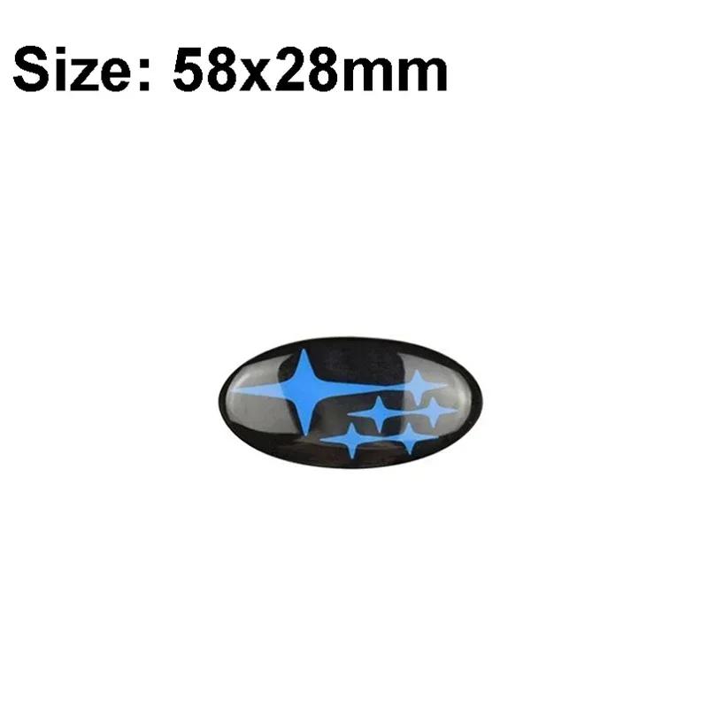 58x28MM Car Steering Wheel Cover Logo Emblem Sticker Decal for Subaru Forester Outback STI WRX Legacy Impreza Ascent Accessories Y14