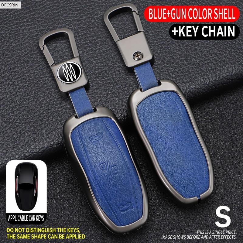 Zinc Alloy+ Leather Car Smart Key Cover Case Shell Fob for Tesla Model 3 Model Y S Key Shell Bag Holder Protector Accessorie