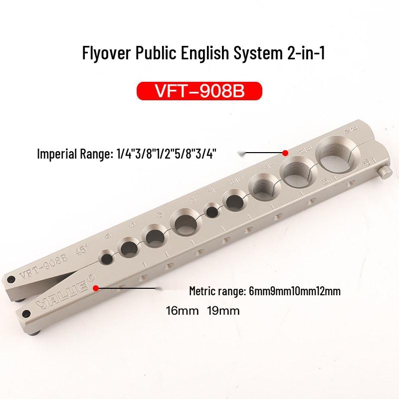 Copper Pipe Flaring and Reaming Tool VFT-908 (Metric & Imperial)