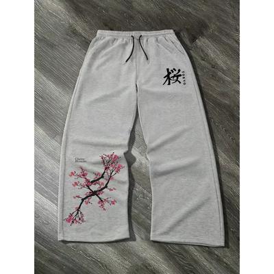 Pantalones Casuales de Pierna Ancha para Hombre Punk Hip-hop, Pantalones Rectos Sueltos de Otoño e Invierno, Pantalones de Pierna Ancha, Pantalones Deportivos de Jogging
