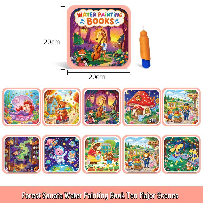 Reusable Magic Water Drawing Book for Kids - Early Education and Quiet Activity Toy