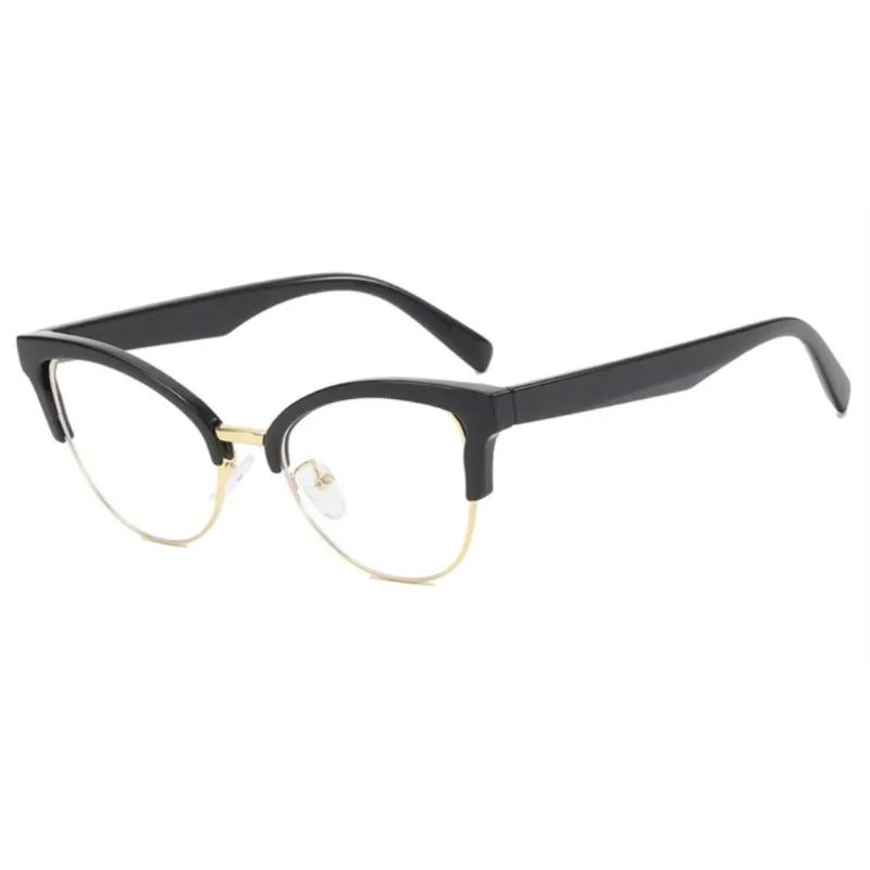New Cat Eye Half Frame Anti Blue Light Reading Glasses Women Fashion Luxury Brand Ladies Flexible Optical Eyewear