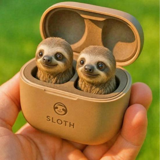 Cute Animal Shaped Bluetooth-compatible Earbuds 3D Frog Eagle Zebra Wolf Lion Animal Wireless Earbuds with Charging Case for Teens Adults