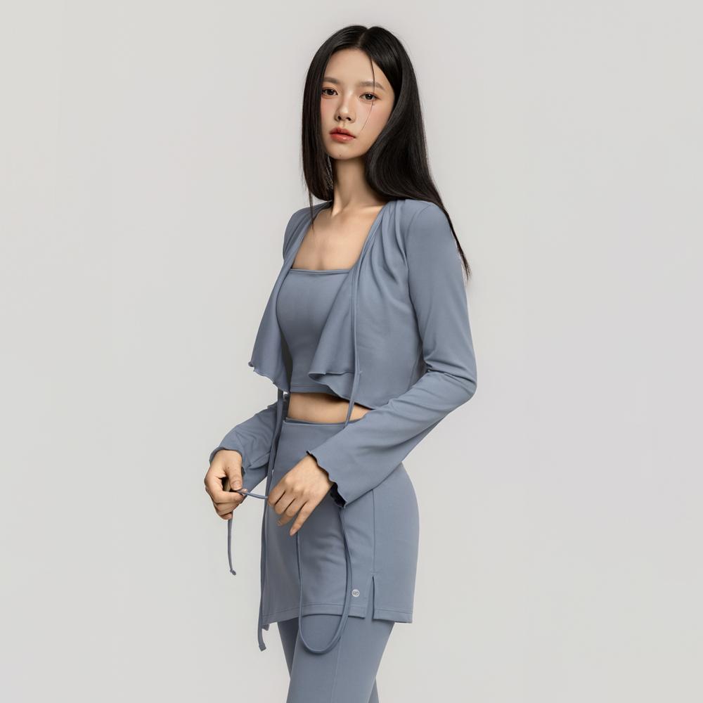 SKULLPIG Sws26028-03 Soft Cover-Up Skirt Grayish Blue