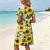 Dresses For Women Short Sleeve O Neck Casual Dresses Waist Maternity Dress With Pockets