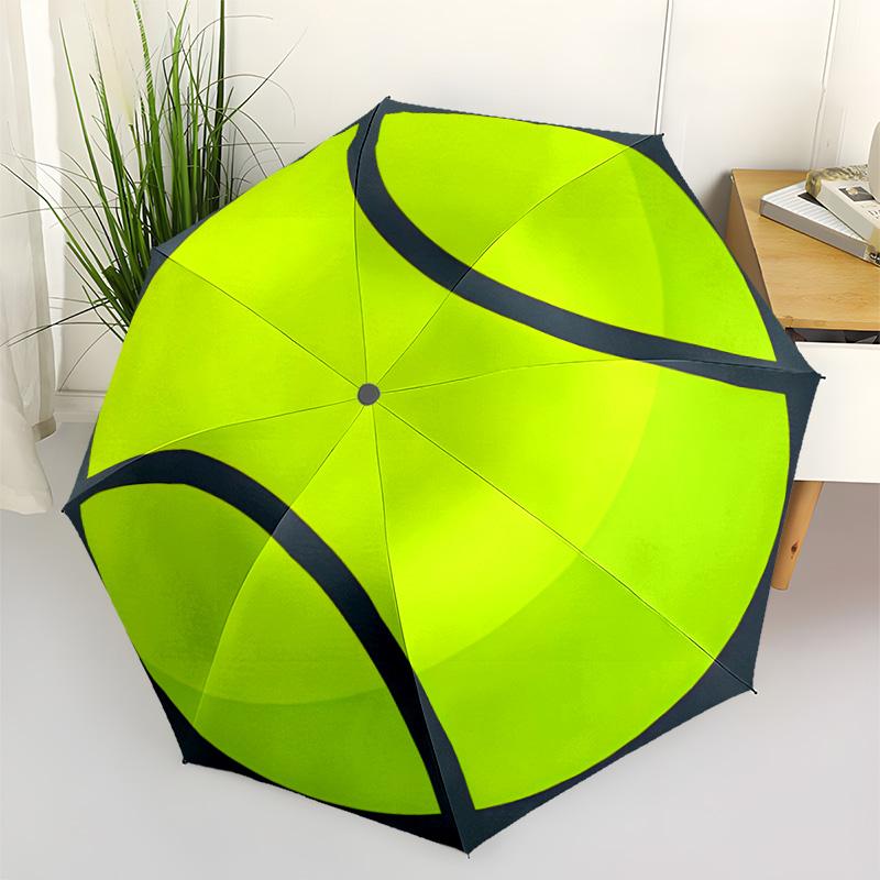 Pool Ball Artwork Automatic Umbrella Compact 8-Rib Lightweight Durable Plastic & Iron All-Season Umbrella for Travel Fashionable Accessory
