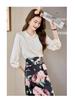 2025 Spring Fashion Slim Fit Long-Sleeve Shirt & Midi Skirt Set