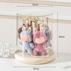 Transparent Rotating Display Box for Labubu Pendant Display Cabinet Large Capacity Dustproof Plush Doll Blind Box Display Case