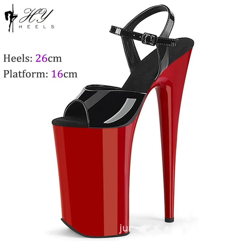 Mode 26cm Nachtclub Stahlrohr Tanzschuhe Wasserdichte Plateau Dünner Absatz Hasser Tiangao Bühnenschuhe Super Hoher Absatz Model Show Sandalen