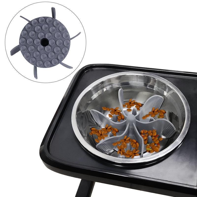 New Adjustable Lifting Stainless Steel Dog Bowl Cat Bowl Newly Upgraded Folding Pet Double Bowls Edible Plate Pet Products