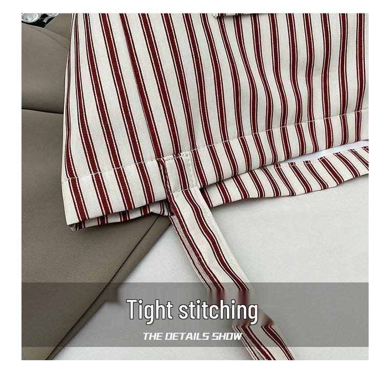 Holiday French Stripe Canvas Tote: Versatile, Lightweight Shoulder Bag with Large Capacity for Women