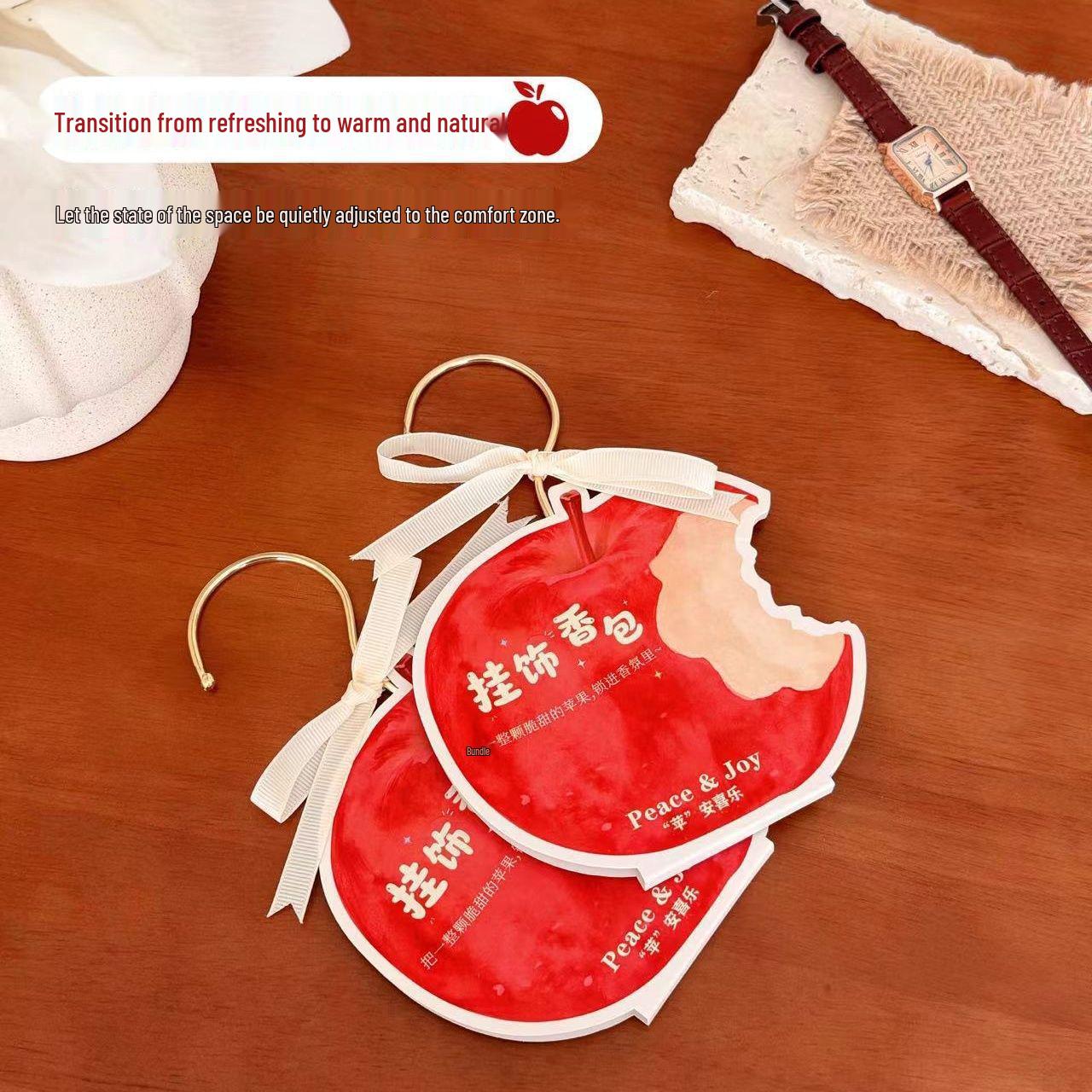 Apple Scented Wardrobe Sachet: Long-lasting Hanging Freshener for Clothes, Bed, and Room.