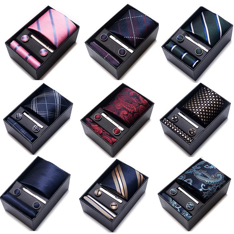 Men's Formal Business Jacquard Tie Gift Box Set