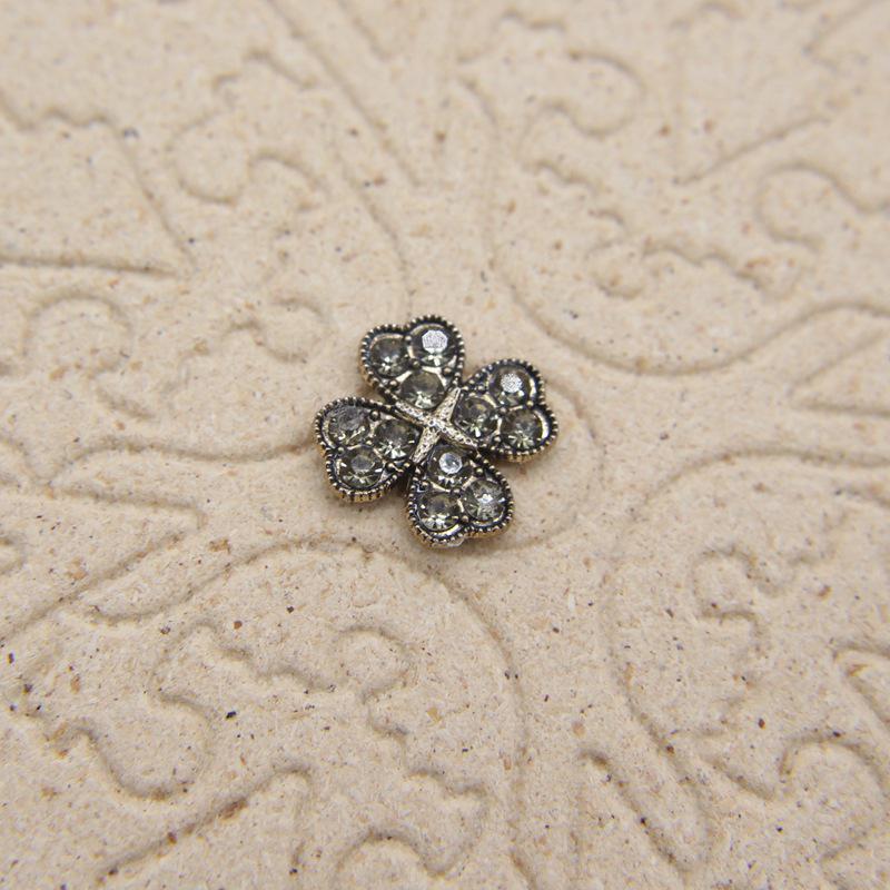Antique Bronze Rhinestone Mickey & Butterfly Hair Clips