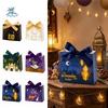 10Pcs Multicolor Eid and Ramadan Gift Boxes Satin Ribbon Bow Star/Moon Eid Gift Box Simple DIY Ramadan Gift Box Holiday Parties