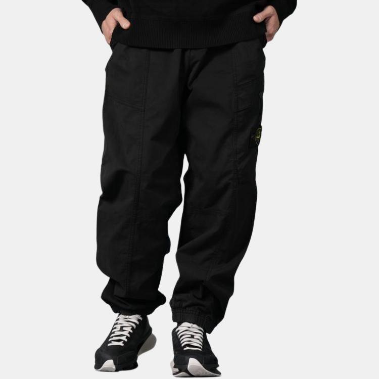STONE ISLAND Logo Patch Tapered Leg Trousers K1S153100016S0010V0029