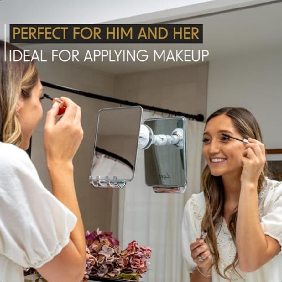 Shower Mirror Shower Mirror Fogl for Shaving with a Removable Razor Holder Shaving Mirror for Shower with a Powerful Suction Cu