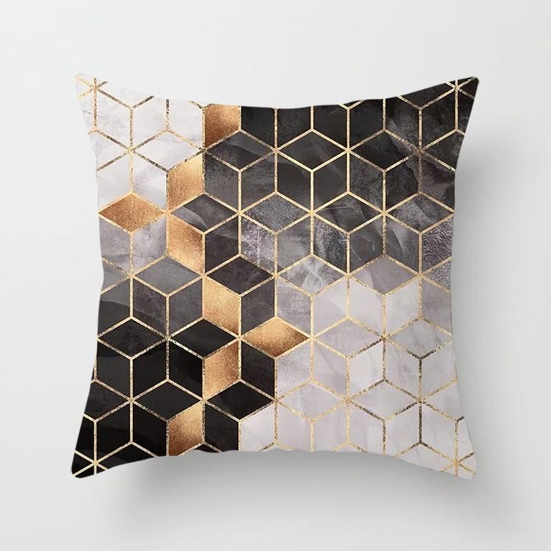 Geometric Stripe Printing Throw Pillow Gift Home Office Decoration Bedroom Sofa Car Cushion Cover