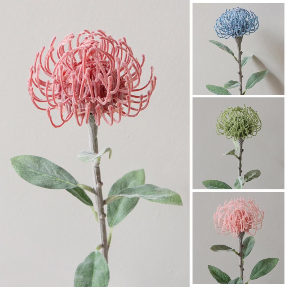 Artificial Flower Bouquet  Vivid Colorful Single Head Hydrangea Artificial Flower Wedding Ornament Home Garden Wedding Decors