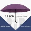 Large Umbrella for Men, Reinforced and Thickened, Sturdy and Wind-Resistant, Dual-Purpose for Sun and Rain, Manual Folding, Black Coating for Sun
