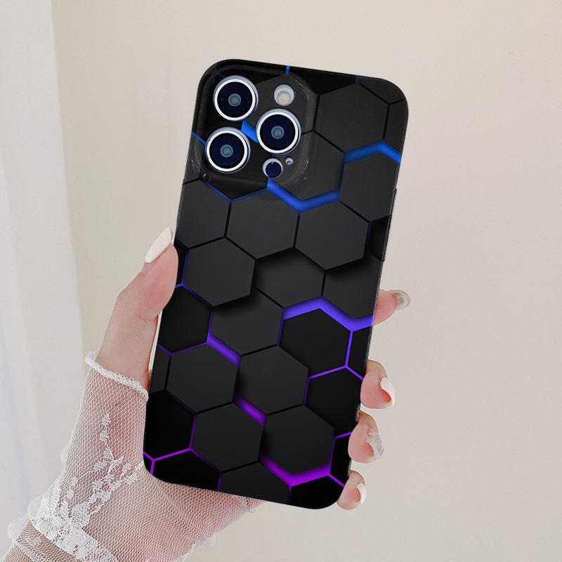 Three-dimensional Rubik's Cube Phone Case for Apple 14 Promax Film Case Hard Case for IPhone 15 Honeycomb Premium Sense Niche