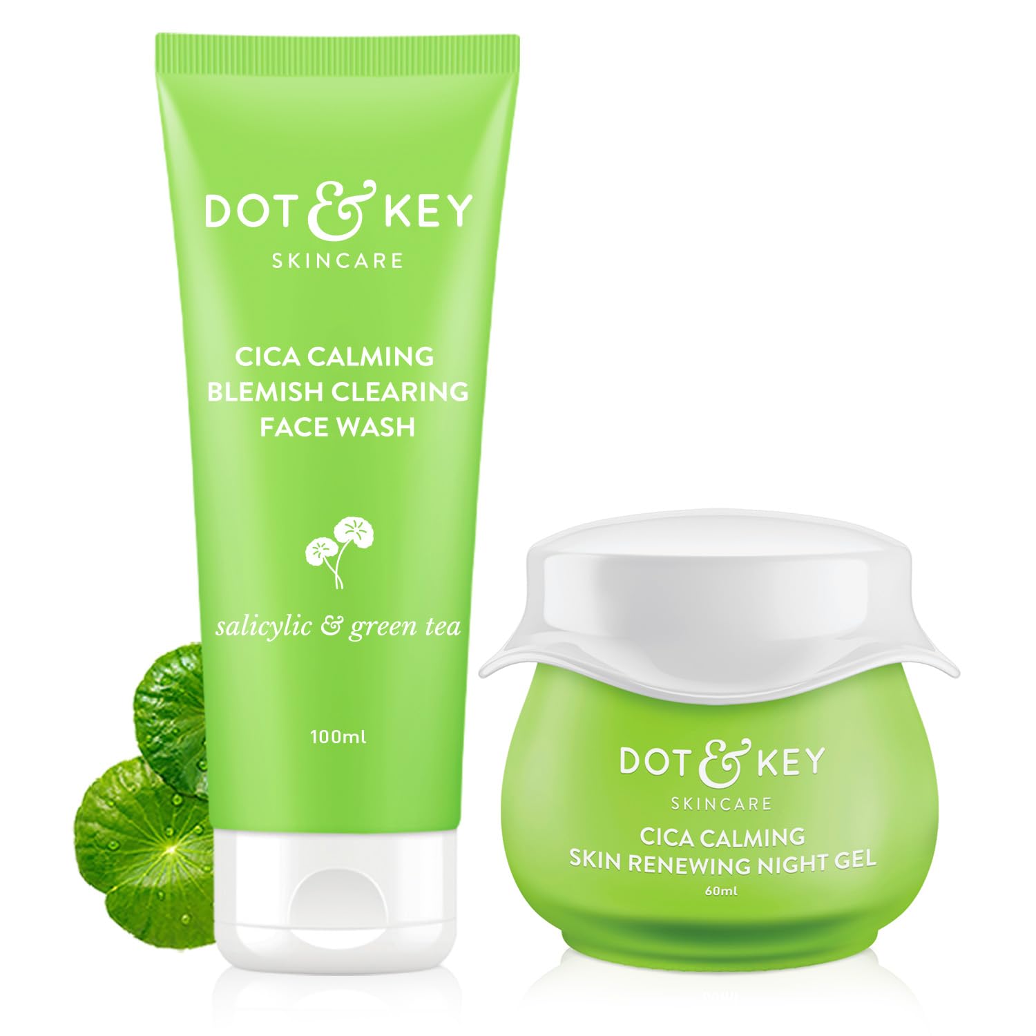 

Dot & Key Cica Niacinamide Skincare Combo With Night Gel 60ml & Face Wash 100ml For Oily Blemish Prone Skin Care