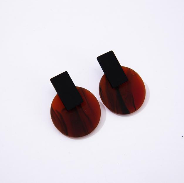 

Classic Circle Drop Earrings For Women Durable And Timeless And Well Made Earrings Tortoise Shell