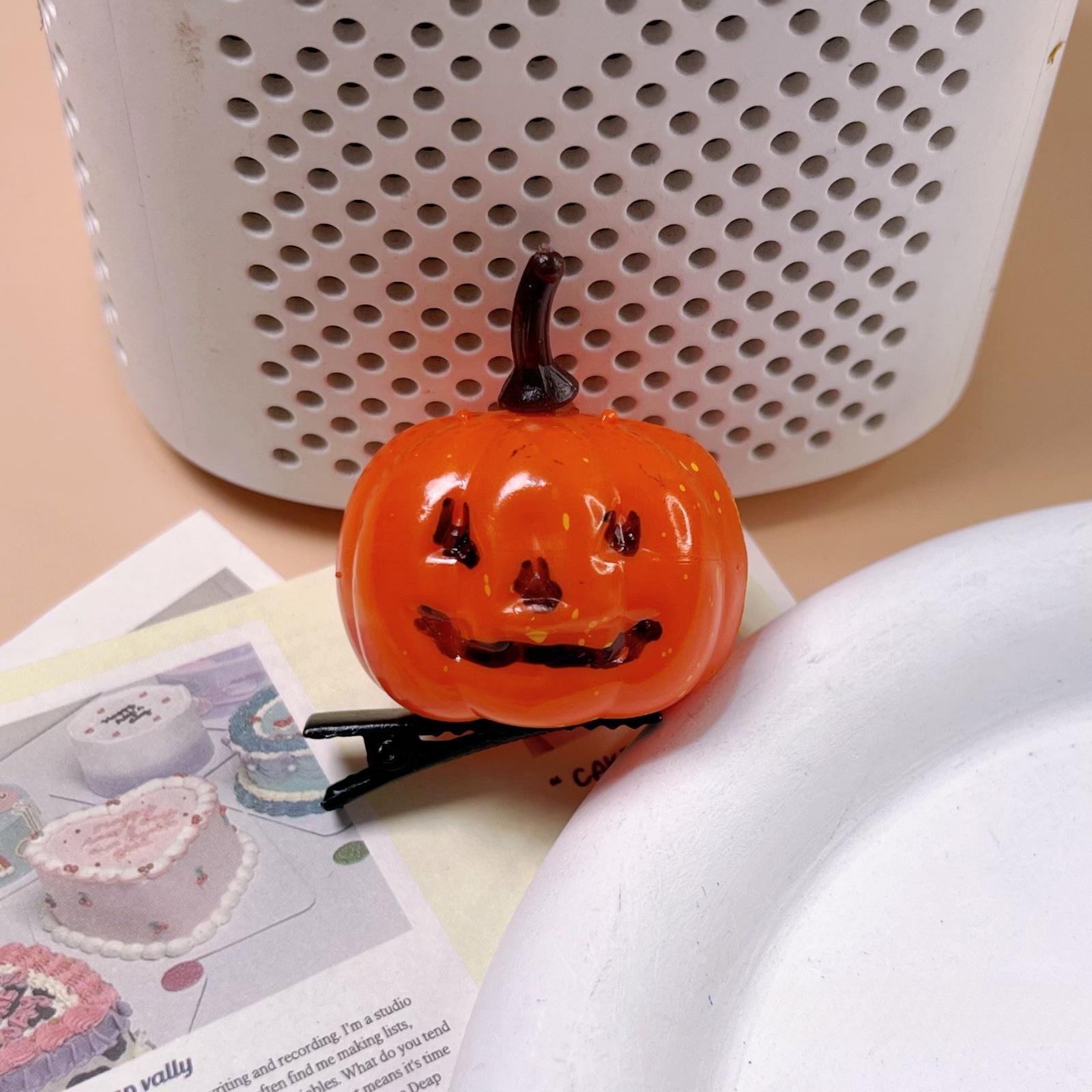 

Хэллоуин Заколки для волос Забавные заколки для волос с тыквой Креативный боковой зажим с улыбающимся лицом Вечеринка Вечеринка Аксессуар для волос