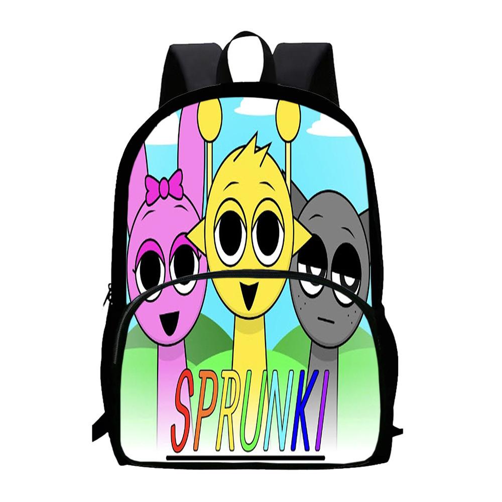 Backpack Sprunki 3d Game Design Large Capacity Oxford Kids School Gifts Bag