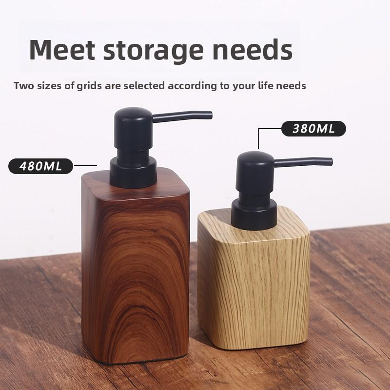 Walnut Grain Press Hotel Hand Sanitizer Bottle Shower Gel Shampoo Lotion Bottle Home Press Soap Dispenser Bathroom Accessories