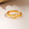 Women's Double Heart Adjustable Ring: Elegant, Versatile, and Perfect Gift for Girlfriend