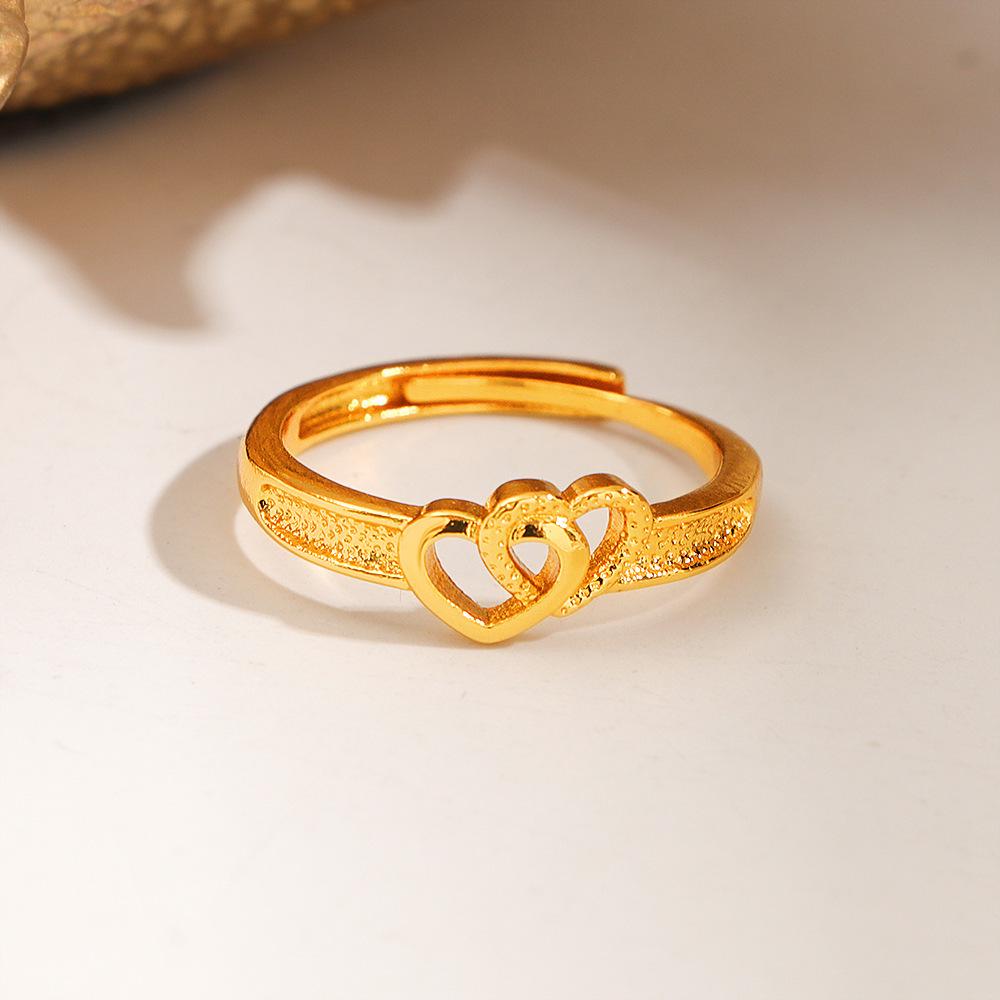 Women's Double Heart Adjustable Ring: Elegant, Versatile, and Perfect Gift for Girlfriend