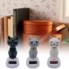 Solar Powered Swinging Cat Doll Dancing Toy Cute Cartoon Small Animated Bobble Dancer Swinging Cat Dashboard Decoration