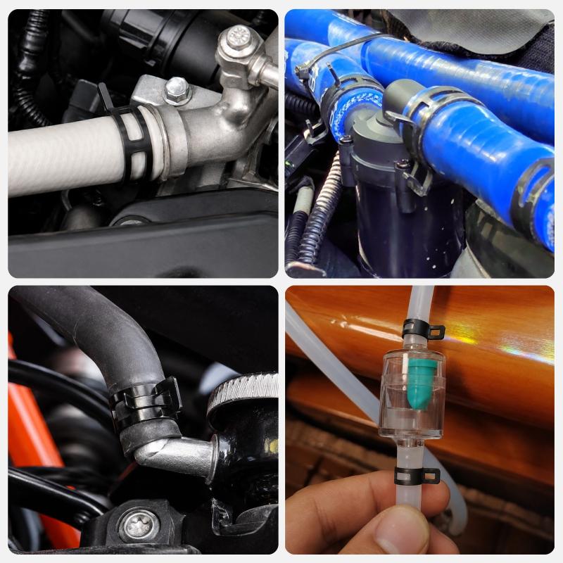 105 Pcs Spring Band Hose Clamps Assortment Kits Silicone Vacuum Hose Pipe Clamp 6-14Mm Low Pressure Air Clip Clamp