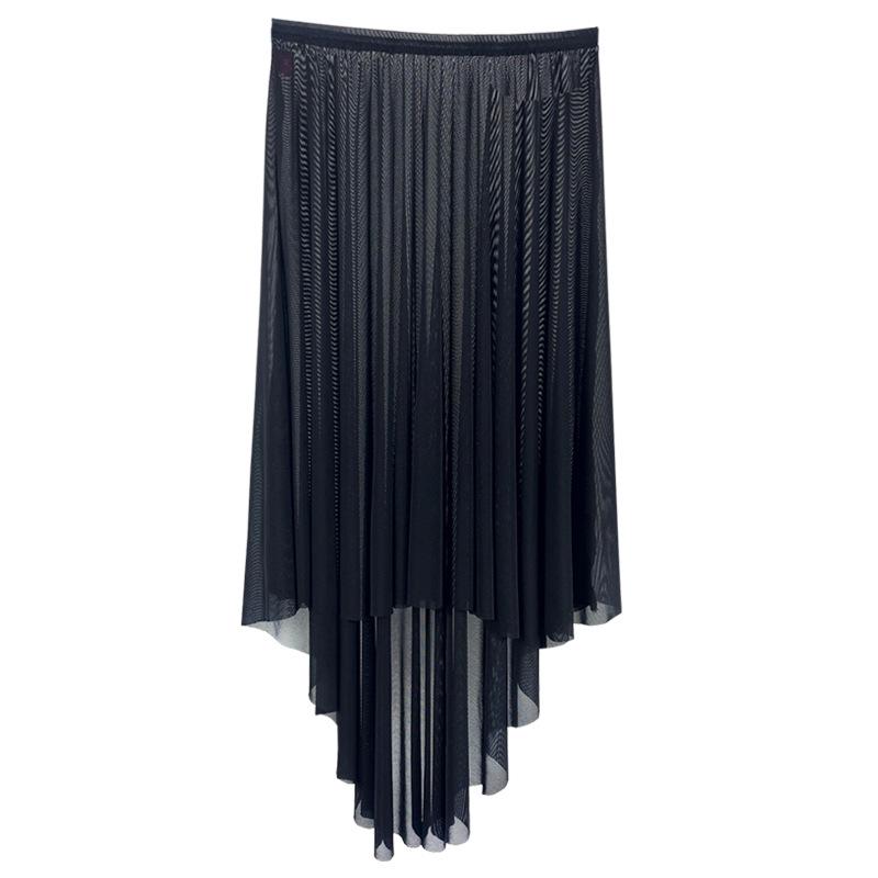 

Эластичная сетчатая диагональная балетная юбка: Женский гимнастический купальник для танцев, с юбкой из сетки, полукорпус M