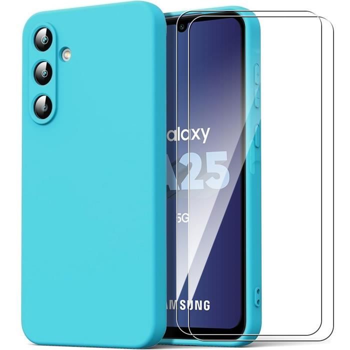 Coque de protection - samsung - galaxy a25 5g - silicone - ultra slim - bleu mat