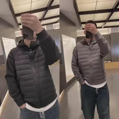 Herren Winter Trendige Kapuzen Baumwolljacke: Lockere Passform, Lässig, Einfarbiges Splicing, Partnerlook
