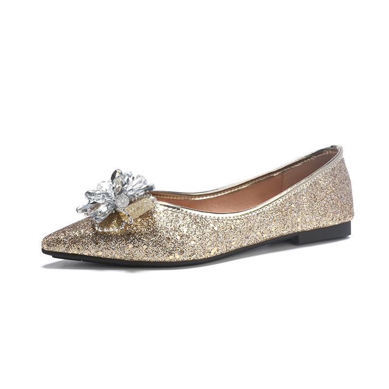 Elegant Women's Pointed Toe Wedding Shoes with Crystal Bow, Plus Size 41-43 Bridal Heels, 2026 New Versatile Style